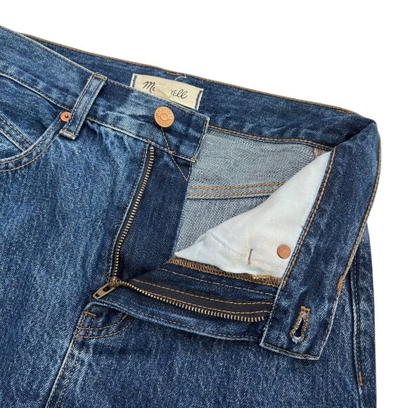 Madewell Denim Mid Rise Maxi Skirt Dark Wash Size 23 NM529 Retro Country Western - Picture 3 of 9